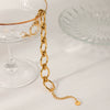 Stainless Steel Ochain Bracelet With Geometric Pattern And Electroplating For Women