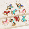Stainless Steel Oil Dripping Cartoon Pony Pendant Necklace Bracelet Accessories