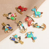 Stainless Steel Oil Dripping Cartoon Pony Pendant Necklace Bracelet Accessories