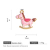 Stainless Steel Oil Dripping Cartoon Pony Pendant Necklace Bracelet Accessories