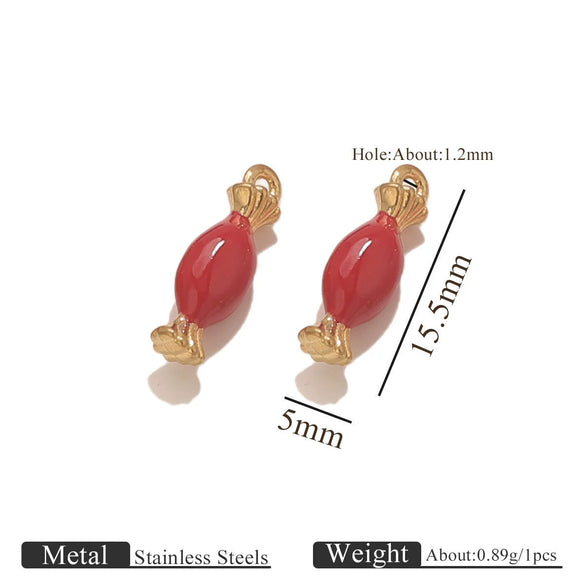 Stainless Steel Oil Dripping Dolphin Flower Shell Pendant Jewelry Accessories