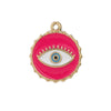 Stainless Steel Oil Dripping Eye Pendant Vintage Necklace Jewelry Accessories Electroplated
