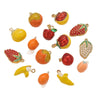 Stainless Steel Oil Dripping Fruit Pendant Jewelry Necklace Bracelet With Strawberry Banana Apple Shapes