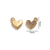 Stainless Steel Oil Dripping Love Shape Pendant Jewelry Accessories For Bracelet Earrings