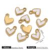 Stainless Steel Oil Dripping Love Shape Pendant Jewelry Accessories For Bracelet Earrings
