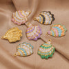 Stainless Steel Oil Dripping Shell Pendant Jewelry Accessories With Electroplating