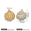 Stainless Steel Oil Dripping Shell Pendant Jewelry Accessories With Electroplating