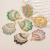 Stainless Steel Oil Dripping Shell Pendant Jewelry Accessories With Electroplating