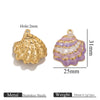 Stainless Steel Oil Dripping Shell Pendant Jewelry Accessories With Electroplating