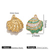 Stainless Steel Oil Dripping Shell Pendant Jewelry Accessories With Electroplating