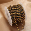 Stainless Steel Oil Dripping Twisted Oval Chain Titanium Steel Vacuum Electroplated Gold Chain For Necklace And Bracelet