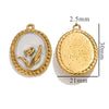 Stainless Steel Oil Drop And Flower Pearls Pendant Necklace Bracelet Accessories