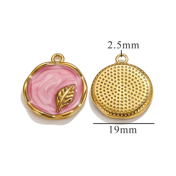 Stainless Steel Oil Drop And Flower Pearls Pendant Necklace Bracelet Accessories