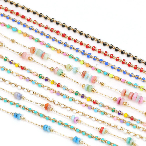 Stainless Steel Oil Drop Chain Jewelry Necklace Chain Accessories For Men And Women