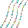 Stainless Steel Oil Drop Color Enamel Chain For Diy Bracelet Necklace Accessories