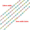 Stainless Steel Oil Drop Color Enamel Chain For Diy Bracelet Necklace Accessories