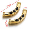 Stainless Steel Oil Dropping Tubular Bead Pendant Bohemian Style Diy Necklace Bracelet Pendant 18K Gold Vacuum Plated