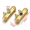 Stainless Steel Oil Dropping Tubular Bead Pendant Bohemian Style Diy Necklace Bracelet Pendant 18K Gold Vacuum Plated