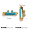 Stainless Steel Oil Dropping Tubular Bead Pendant Bohemian Style Diy Necklace Bracelet Pendant 18K Gold Vacuum Plated