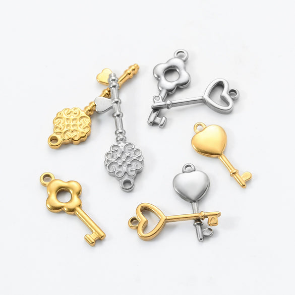 Stainless Steel Oil Pressure Hollow Geometric Pendant Diy Jewelry Accessories With Electroplating