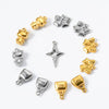 Stainless Steel Oil Pressure Pendant Bow Kt Cat Fourpointed Star 18K Gold Plated Necklace Hanging Ornaments
