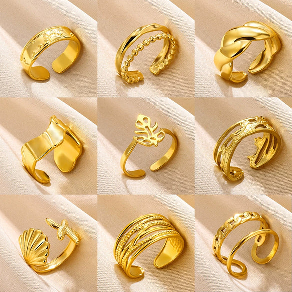 Stainless Steel Oil Pressure Ring Irregular With Crown Heart Shape Letters Numbers Text Electroplated Unisex