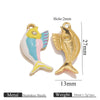 Stainless Steel Oildropping Sea Fish Jewelry Accessories Pendant For Necklace And Bracelet