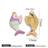 Stainless Steel Oildropping Sea Fish Jewelry Accessories Pendant For Necklace And Bracelet