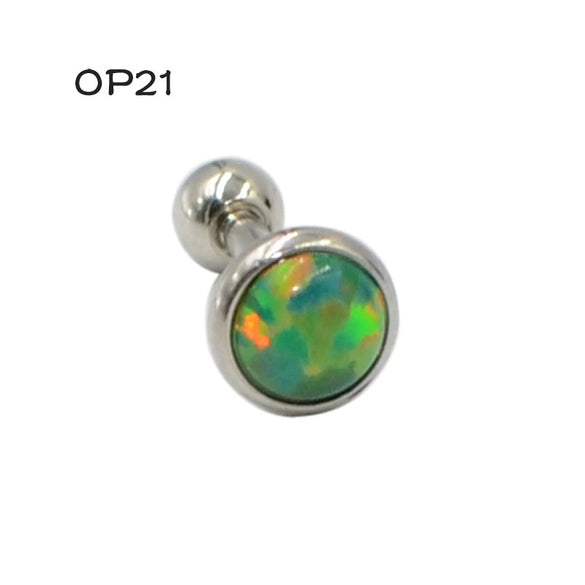 Stainless Steel Opal Earrings With Letters Numbers Text Pattern