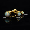Stainless Steel Opal Earrings With Letters Numbers Text Pattern