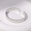 Stainless Steel Open Boyfriend Style Embossed Electroplated Bracelet