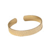 Stainless Steel Open Boyfriend Style Embossed Electroplated Bracelet