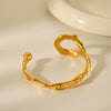 Stainless Steel Open Bracelet Electroplated Irregular Women's Fashion Bracelet