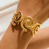 Stainless Steel Open Bracelet For Women Electroplated Jewelry