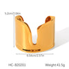Stainless Steel Open Bracelet Ins Style Geometric Electroplating