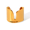 Stainless Steel Open Bracelet Ins Style Geometric Electroplating