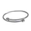 Stainless Steel Open Bracelet Metal Thread Ring Vacuum Furnace Plating Rose Gold Simple Geometric Style Jewelry