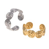 Stainless Steel Open Bracelet Simple Geometric 18K Goldplated Electroplated For Women