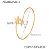 316L Stainless Steel Open Bracelet With Bee And Starfish Zircon Electroplated Fashion Ol Style