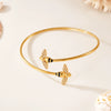 316L Stainless Steel Open Bracelet With Bee And Starfish Zircon Electroplated Fashion Ol Style
