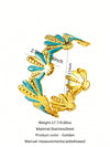 Stainless Steel Open Bracelet With Dripping Oil Geometric Design Temperament Style Non Fading Fashion Jewelry