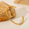 Stainless Steel Open Geometry Bracelet 18K Goldplated