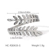 Stainless Steel Open Ring Geometric Design 18K Goldplated Hand Jewelry For Women