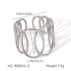 Stainless Steel Open Ring Geometric Design 18K Goldplated Hand Jewelry For Women