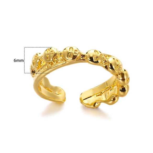 Stainless Steel Open Ring With Cross Bow Star Moon Design Electroplated Unisex Ladies Ring