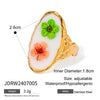 Stainless Steel Open Rings Geometric Pattern Electroplated Summer New Flower Series Women's Hand Accessories