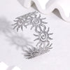 Stainless Steel Open Sun Bracelet With Spiral Design Electroplated Minimalist High End Style For Women
