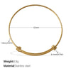 316L Stainless Steel Open Thin Irregular Minimalist Retro Personality Electroplated Bracelet