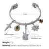 316L Stainless Steel Open Thin Irregular Minimalist Retro Personality Electroplated Bracelet