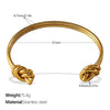 316L Stainless Steel Open Thin Irregular Minimalist Retro Personality Electroplated Bracelet